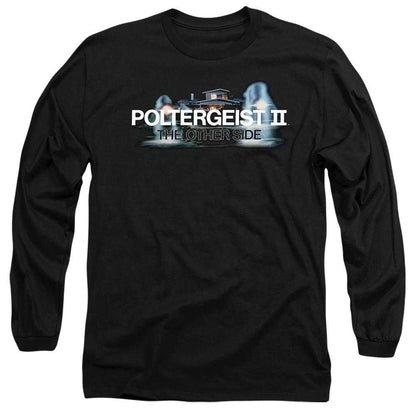 Black - Front - Poltergeist Unisex Adult Logo Long-Sleeved T-Shirt