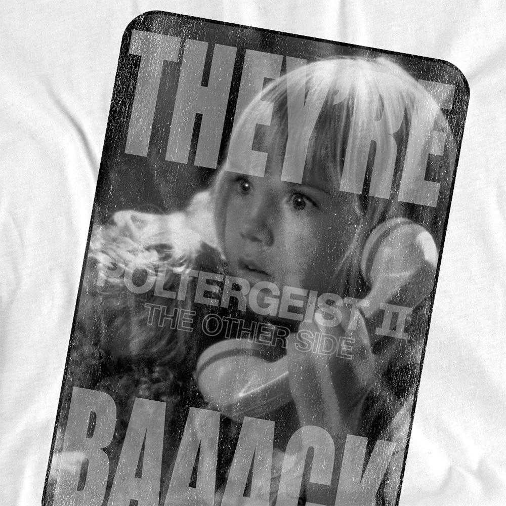 White - Side - Poltergeist Unisex Adult Logo Long-Sleeved T-Shirt