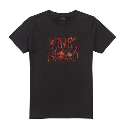 Black - Front - Game Of Thrones: House Of The Dragon Mens Fire & Blood Egg T-Shirt