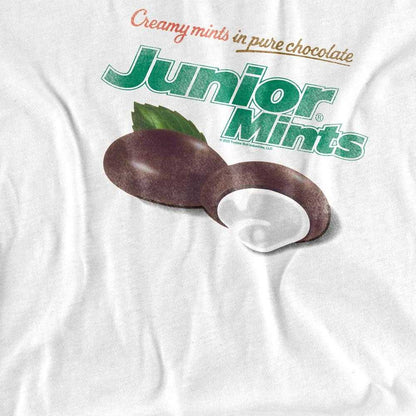 White - Side - Tootsie Roll Unisex Adult Junior Mints Logo Long-Sleeved T-Shirt