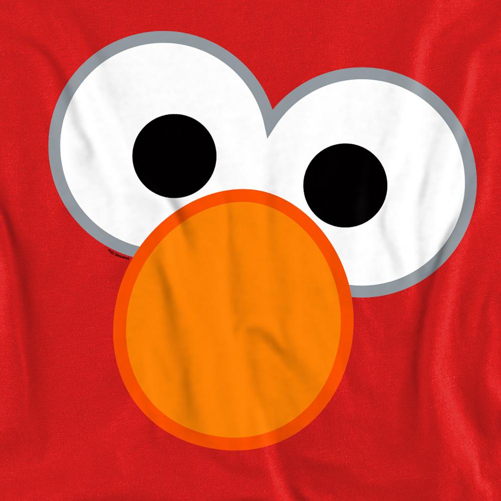 Red - Side - Sesame Street Unisex Adult Elmo Eyes Sweatshirt