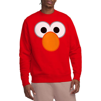Red - Lifestyle - Sesame Street Unisex Adult Elmo Eyes Sweatshirt