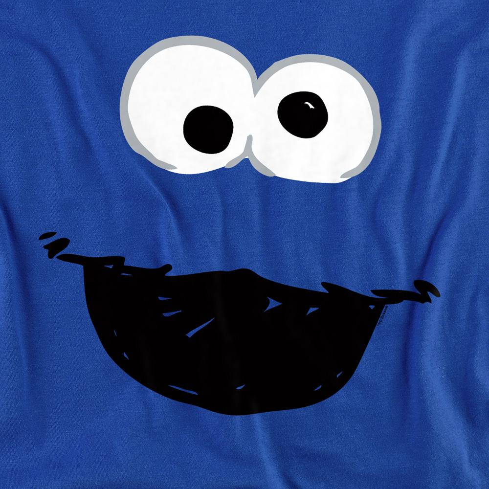 Royal Blue - Side - Sesame Street Unisex Adult Cookie Monster Crayon Sketch Sweatshirt