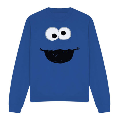 Royal Blue - Front - Sesame Street Unisex Adult Cookie Monster Crayon Sketch Sweatshirt