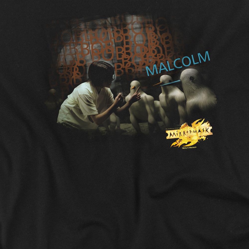 Black - Side - MirrorMask Unisex Adult Bob Malcom T-Shirt