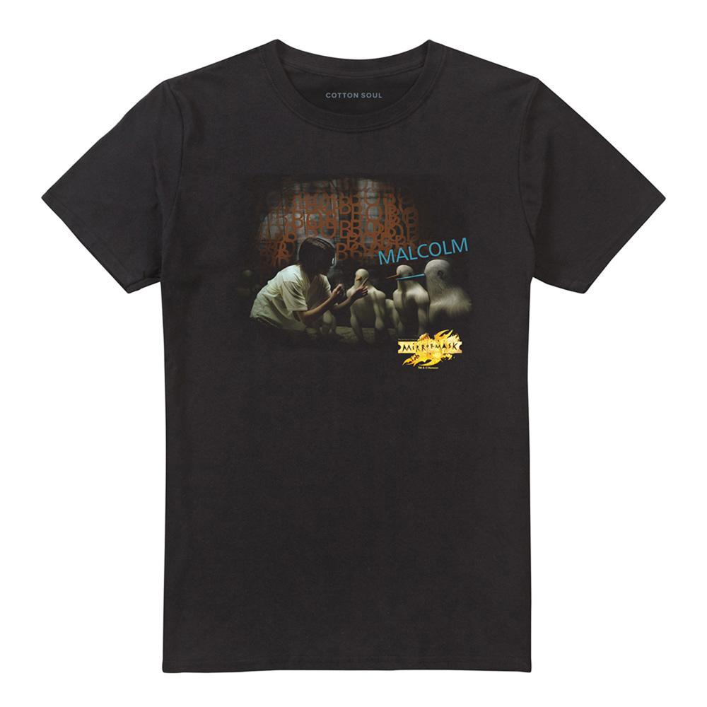 Black - Front - MirrorMask Unisex Adult Bob Malcom T-Shirt
