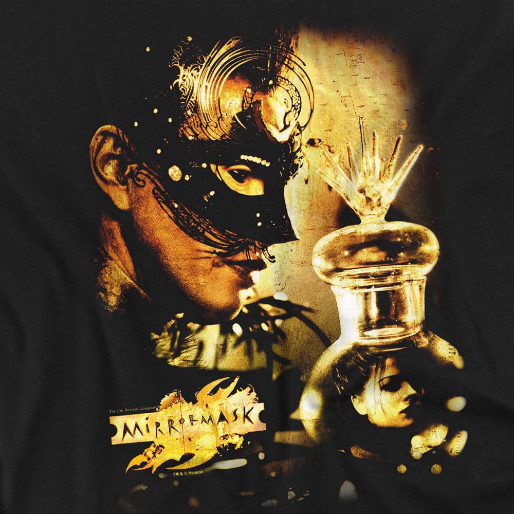 Black - Side - MirrorMask Unisex Adult Trapped T-Shirt