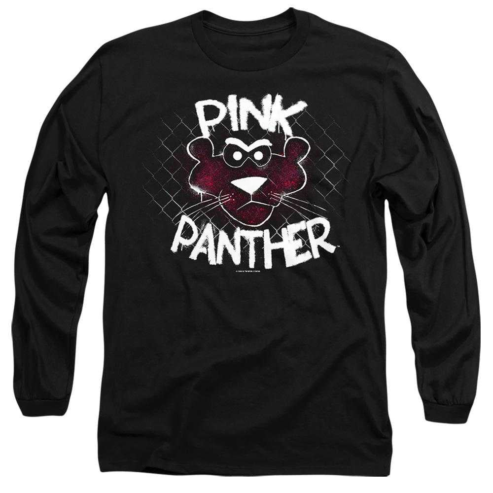Black - Front - Pink Panther Unisex Adult Spray Panther Long-Sleeved T-Shirt
