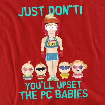 Red - Side - South Park Unisex Adult PC Babies T-Shirt