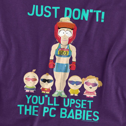 Purple - Side - South Park Unisex Adult PC Babies T-Shirt