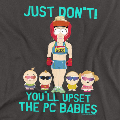 Charcoal - Side - South Park Unisex Adult PC Babies T-Shirt