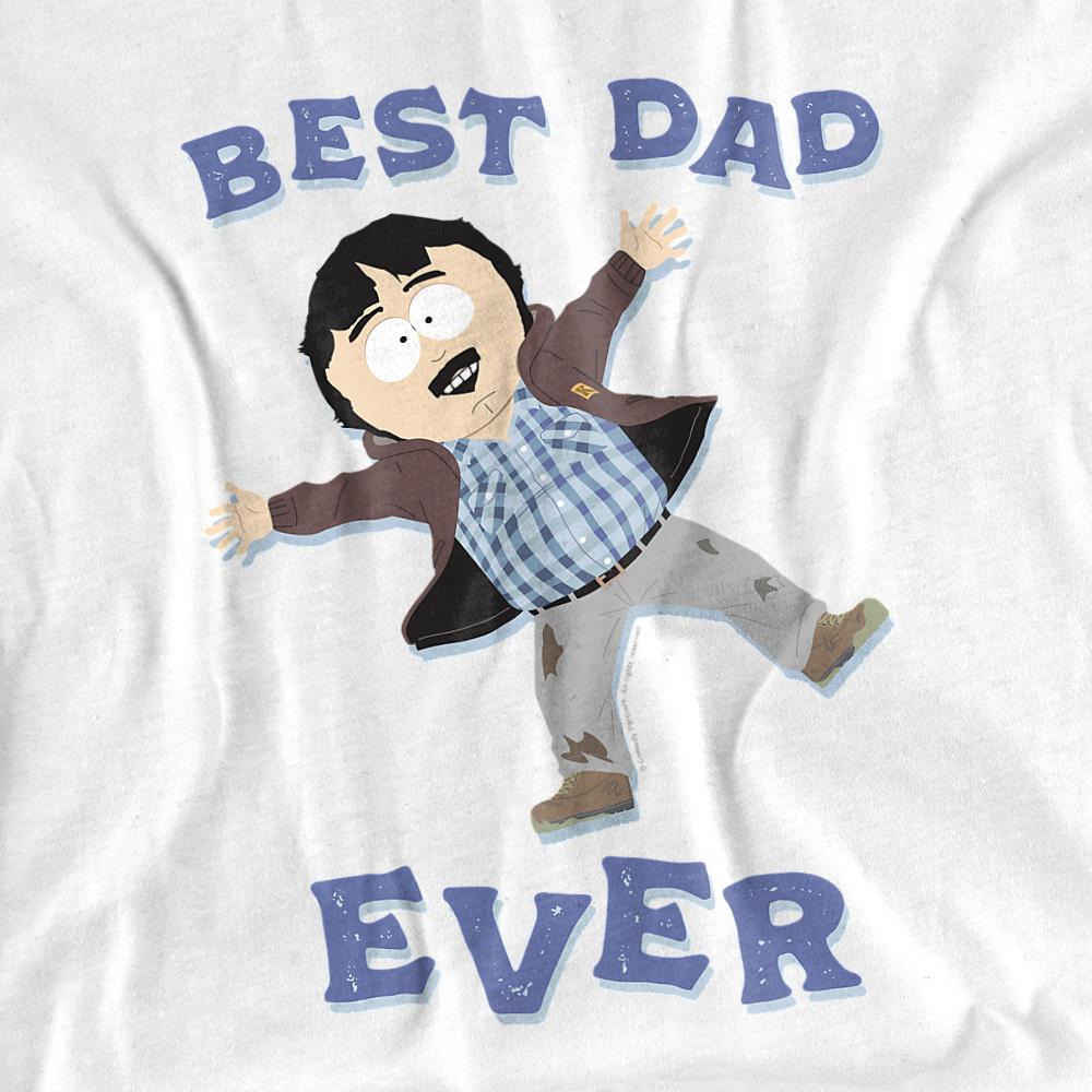 White - Side - South Park Unisex Adult Best Dad Ever Randy Marsh Fathers Day T-Shirt