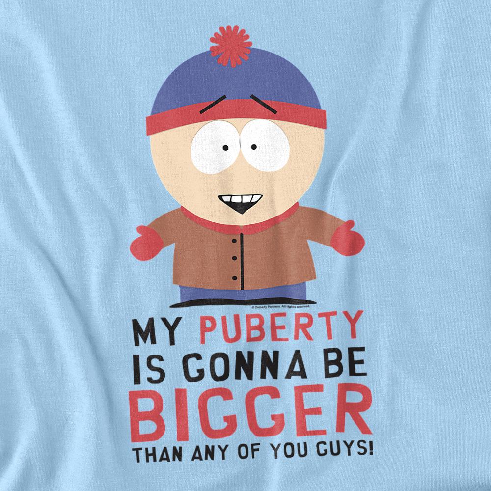 Light Blue - Side - South Park Unisex Adult Puberty T-Shirt