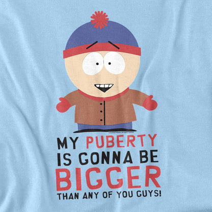 Light Blue - Side - South Park Unisex Adult Puberty T-Shirt