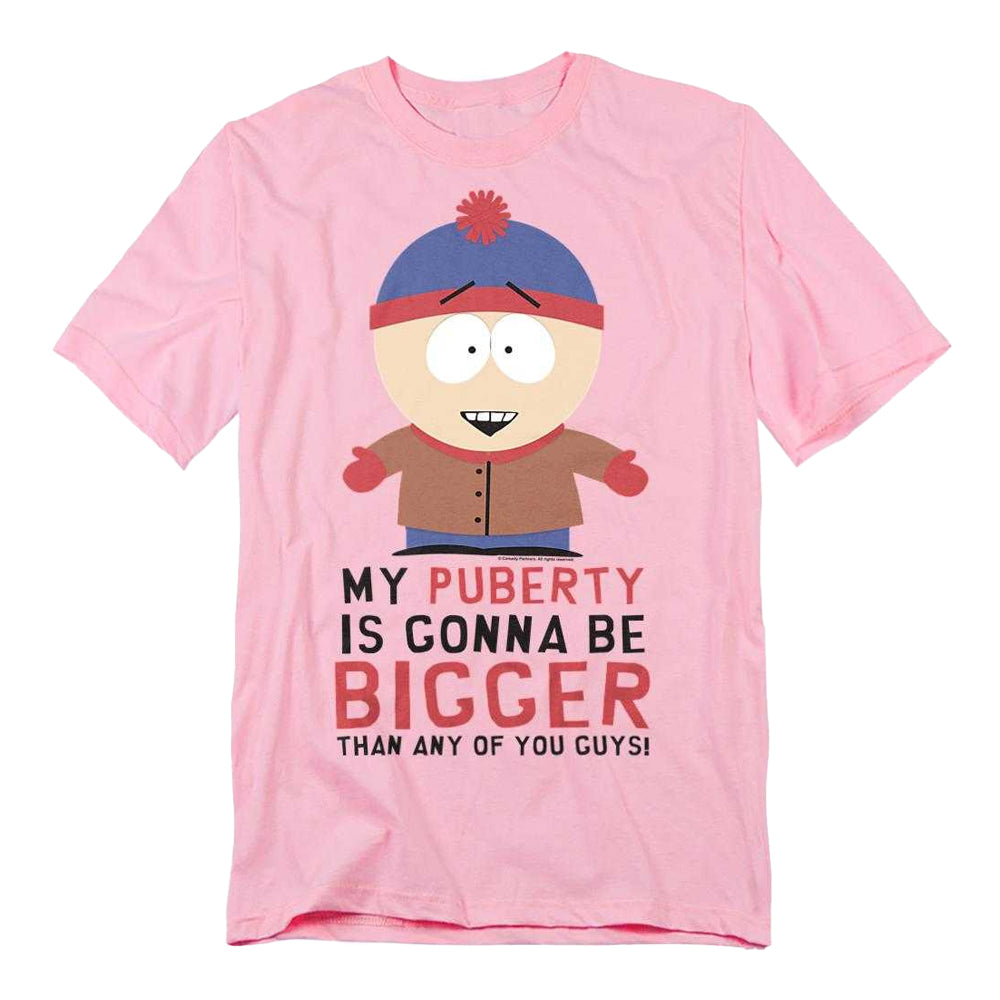 Pink - Front - South Park Unisex Adult Puberty T-Shirt