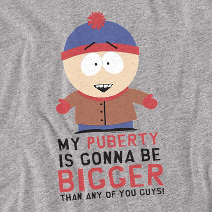 Athletic Heather - Side - South Park Unisex Adult Puberty T-Shirt