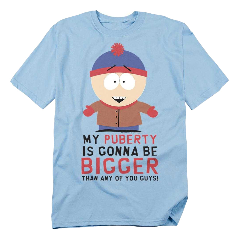 Light Blue - Front - South Park Unisex Adult Puberty T-Shirt