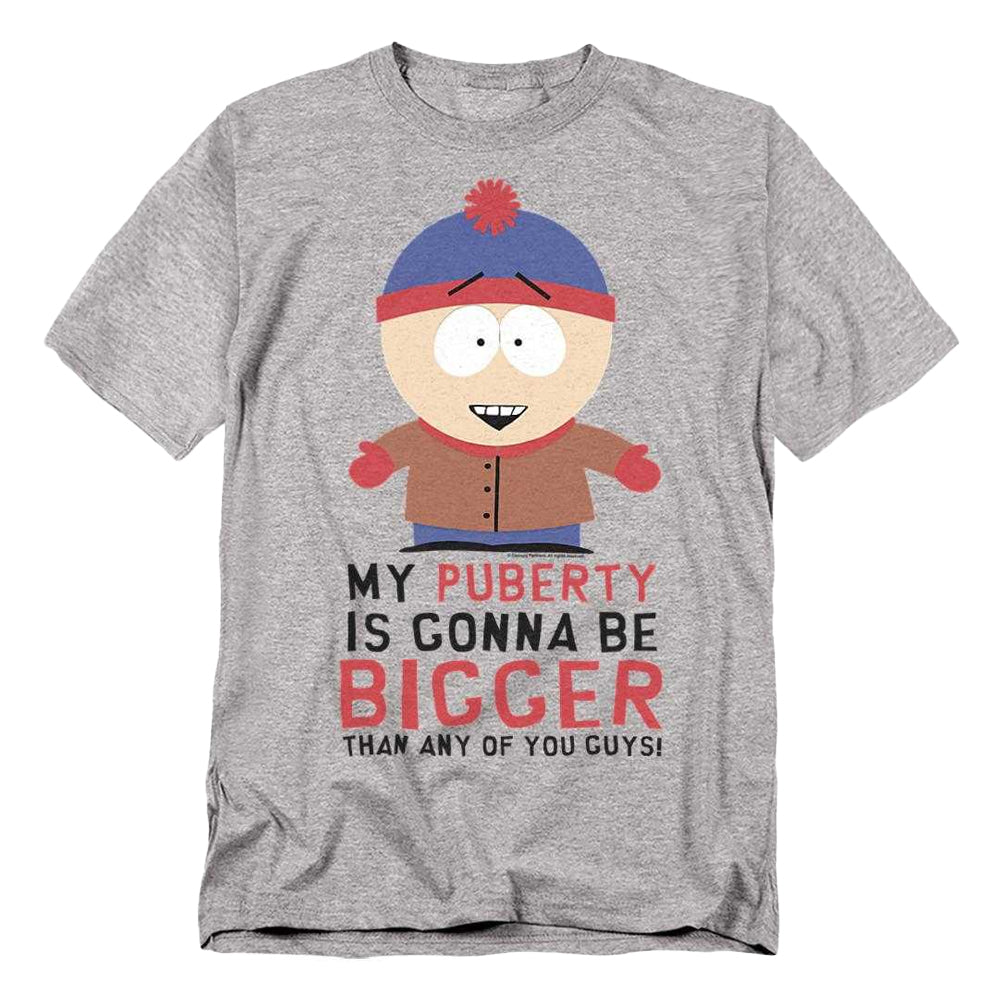 Athletic Heather - Front - South Park Unisex Adult Puberty T-Shirt