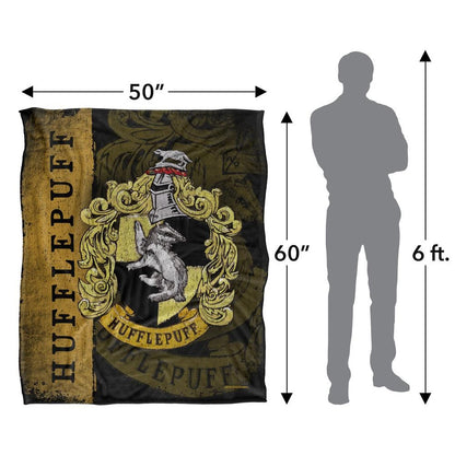 Multicoloured - Lifestyle - Harry Potter Soft Touch Hufflepuff Crest Blanket