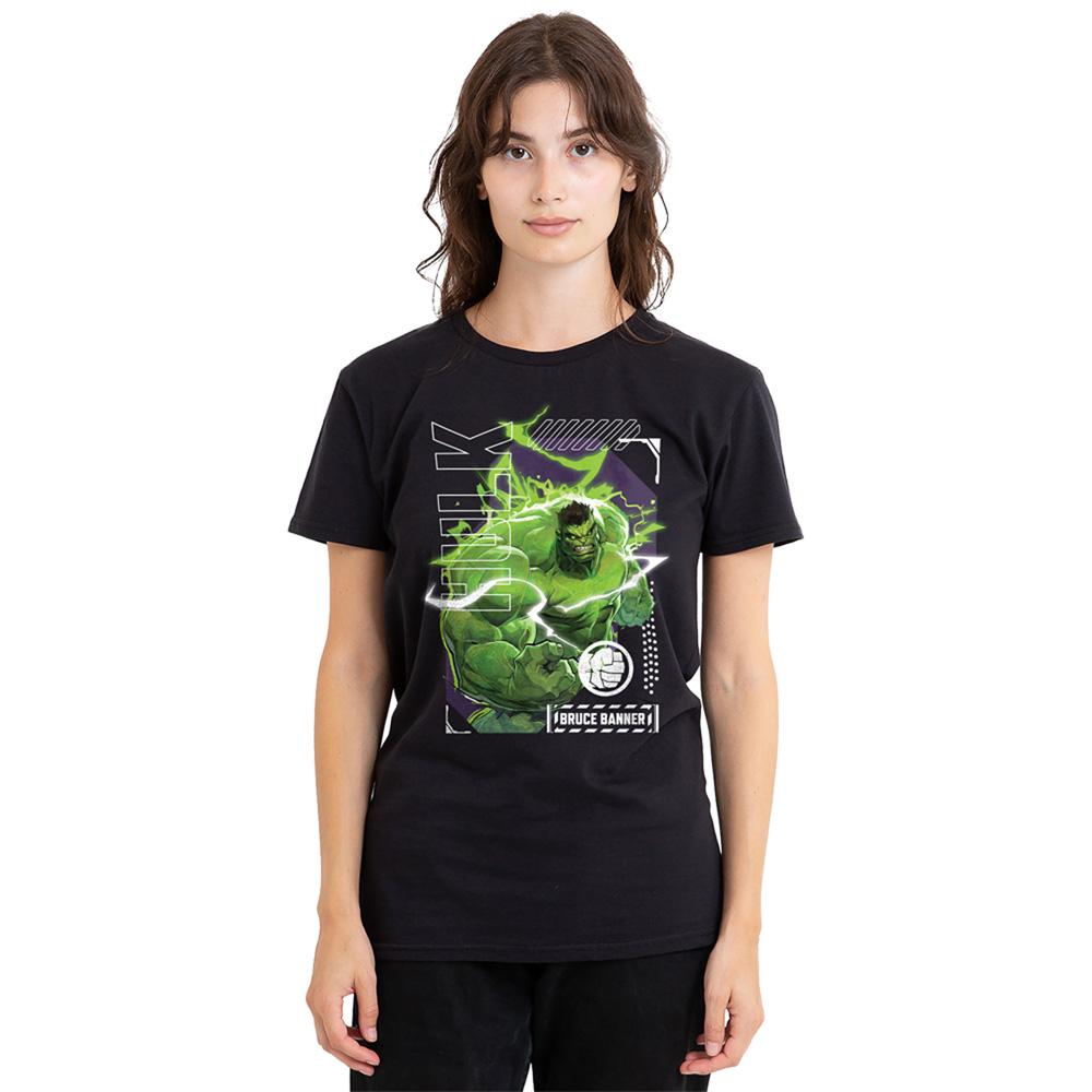 Black - Lifestyle - Marvel Rivals Womens-Ladies Hulk Smash Bruce Banner Hulk T-Shirt