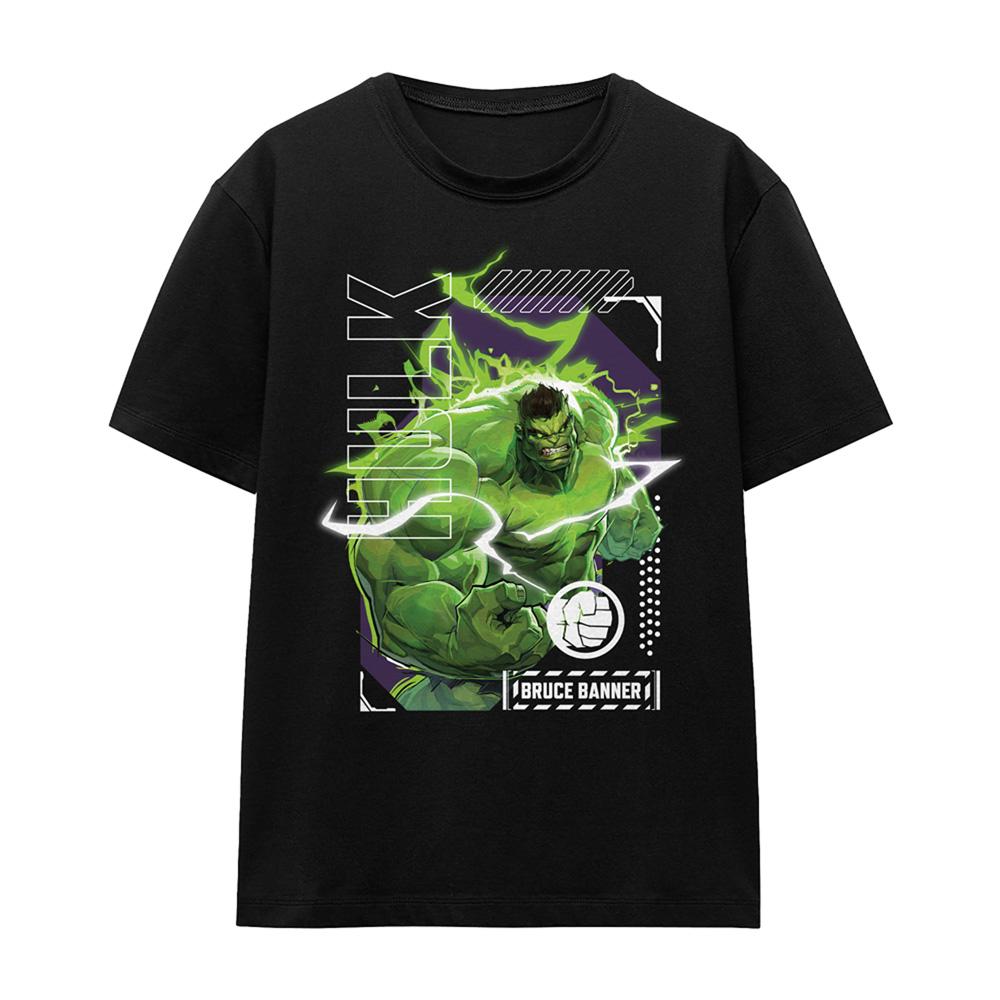 Black - Front - Marvel Rivals Womens-Ladies Hulk Smash Bruce Banner Hulk T-Shirt