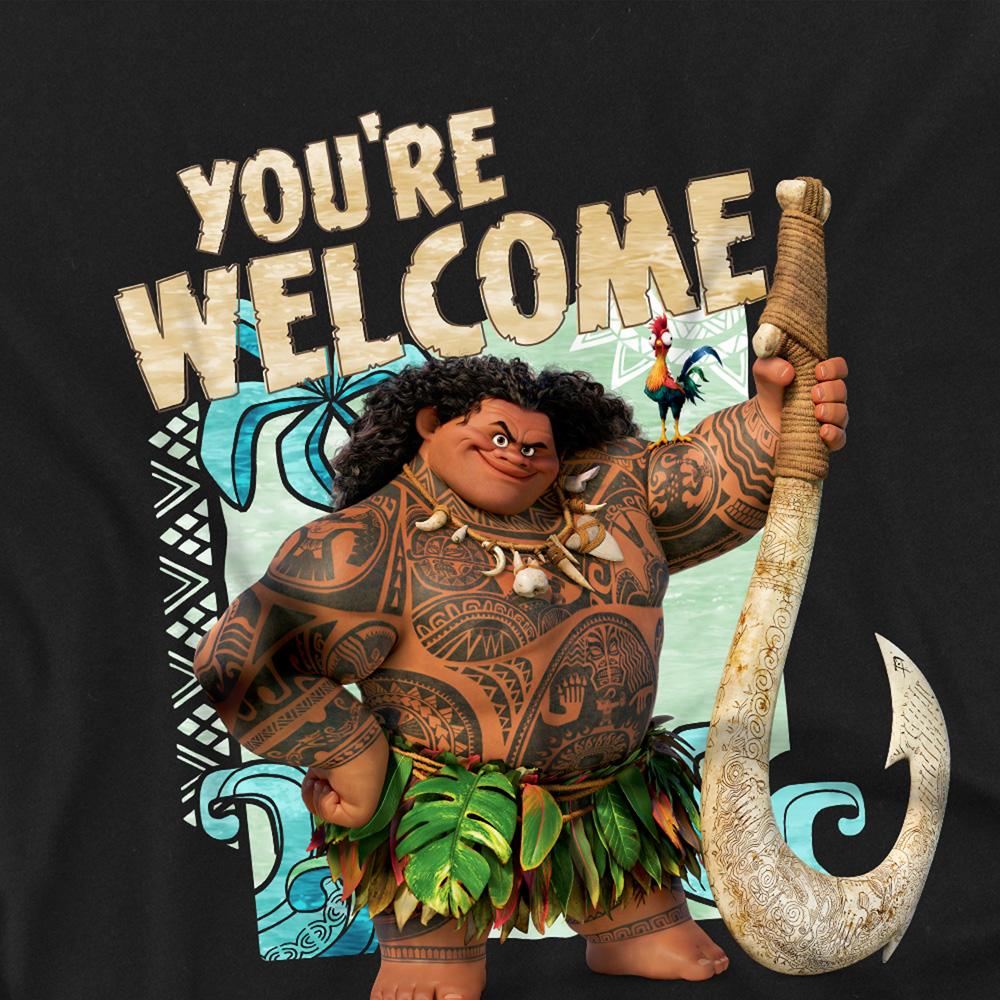 Black - Side - Moana Childrens-Kids You´re Welcome Maui Sweatshirt