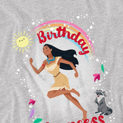 Athletic Heather - Side - Pocahontas Childrens-Kids Birthday Princess Meeko Sweatshirt