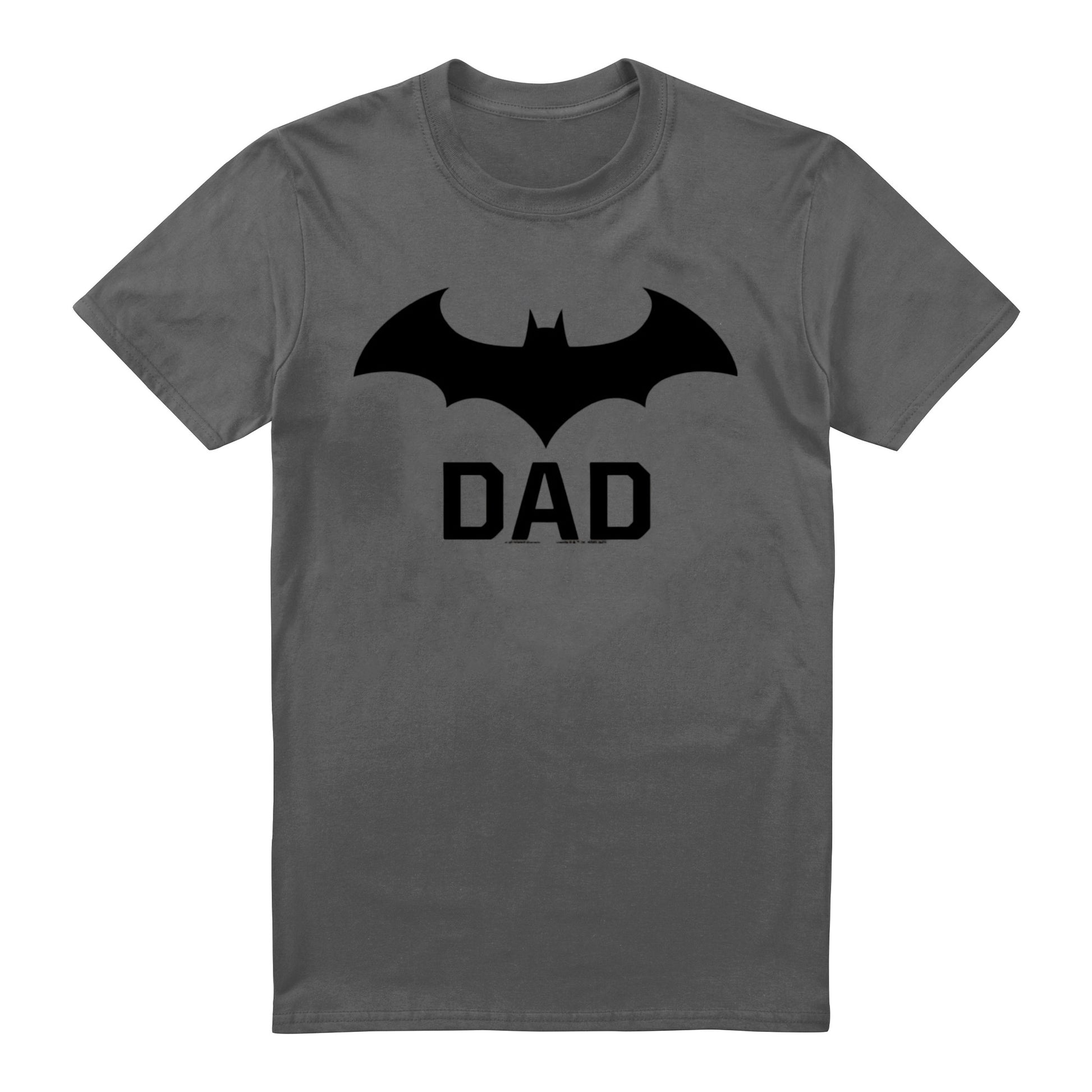 Charcoal - Front - Batman Mens Hush Dad T-Shirt