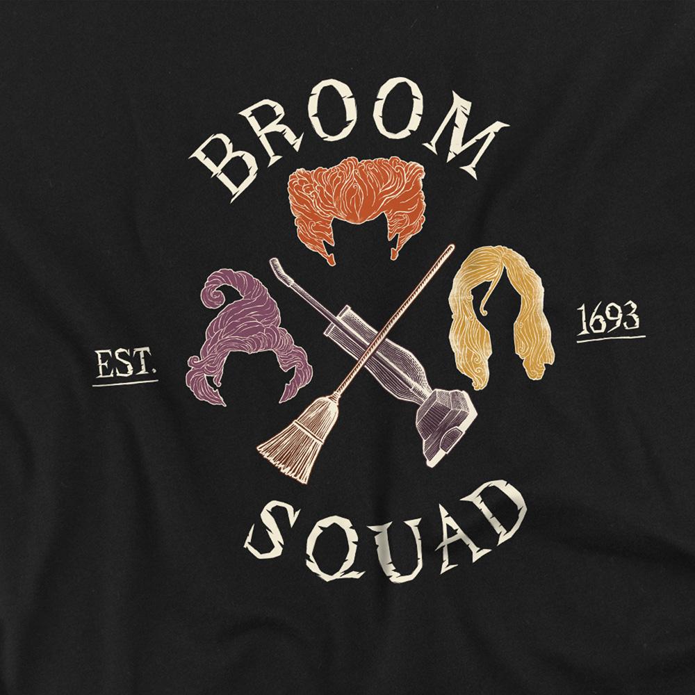 Black - Side - Hocus Pocus Childrens-Kids Broom Squad Sanderson Sisters Sweatshirt