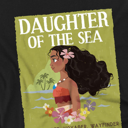 Black - Side - Moana Childrens-Kids Daughter Of The Sea Sweatshirt