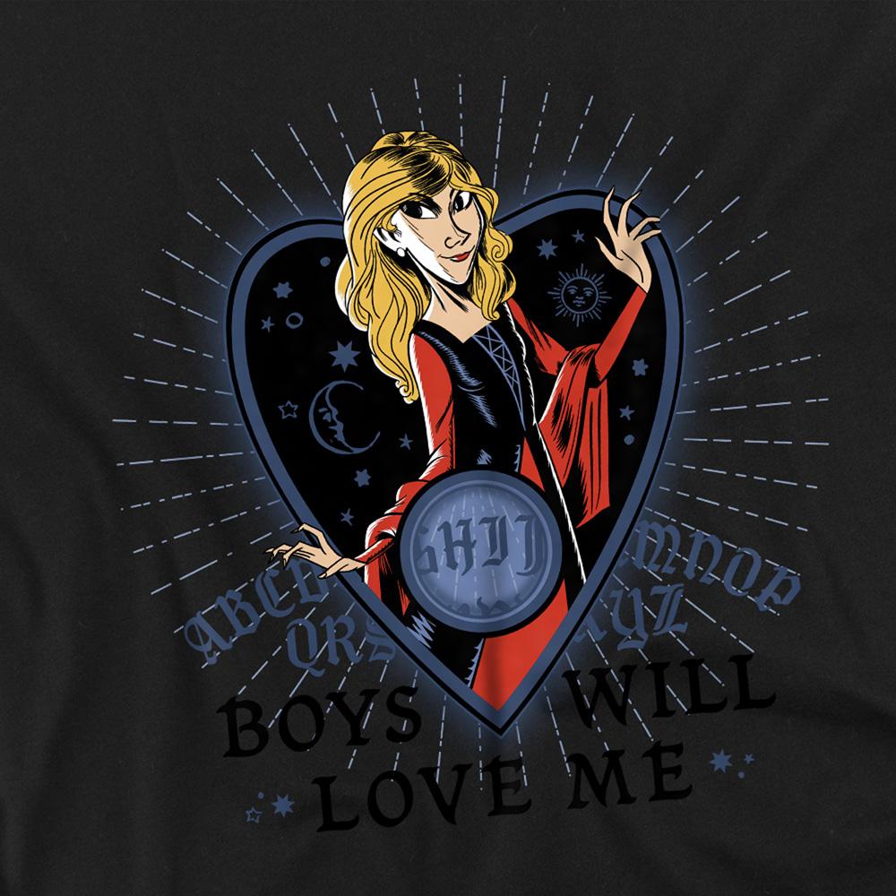 Black - Side - Hocus Pocus Childrens-Kids Boys Will Love Me Sarah Sanderson Sweatshirt