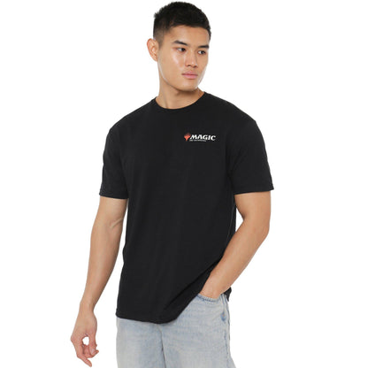 Black - Side - Magic The Gathering Mens Mana Wheel Back Print T-Shirt