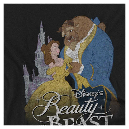Black - Side - Beauty And The Beast Childrens-Kids Belle Beast Castle Sweatshirt