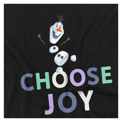 Black - Side - Frozen Childrens-Kids Choose Joy Olaf Sweatshirt