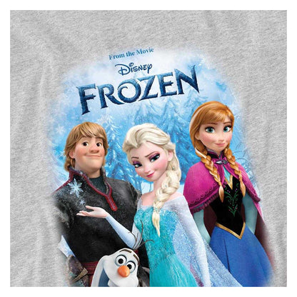 Athletic Heather - Side - Frozen Childrens-Kids Elsa Anna Kristoff Olaf Poster Sweatshirt