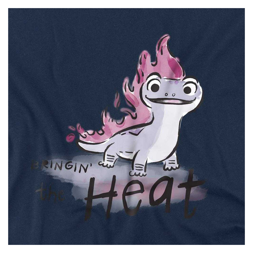 Navy - Side - Frozen Childrens-Kids Bringin´ The Heat Bruni The Fire Spirit Sweatshirt