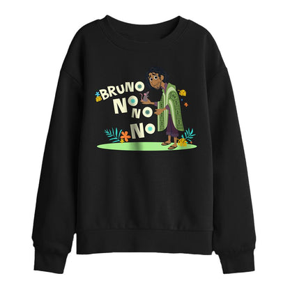 Black - Front - Encanto Childrens-Kids No, No, No Bruno Sweatshirt