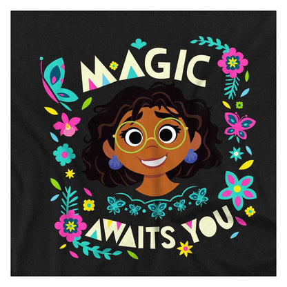 Black - Side - Encanto Childrens-Kids Magic Awaits You Mirabel Sweatshirt