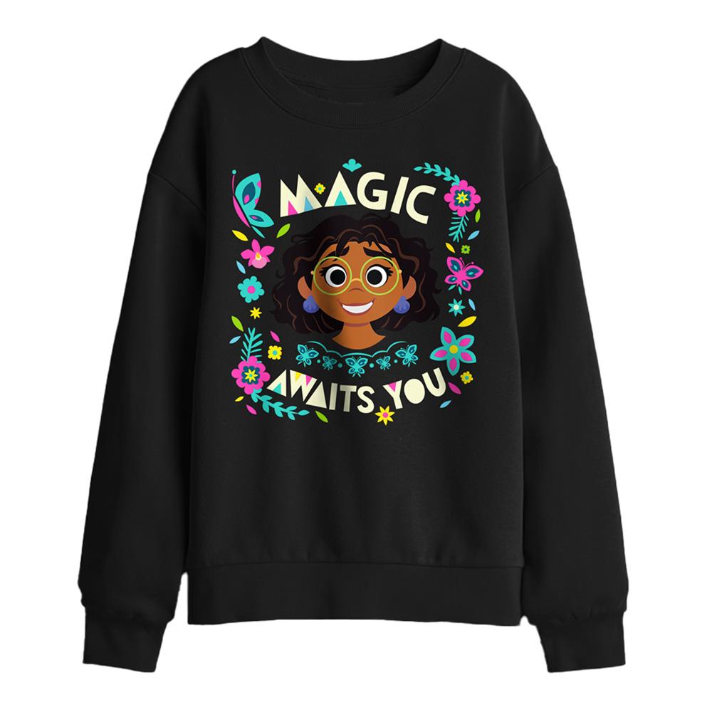 Black - Front - Encanto Childrens-Kids Magic Awaits You Mirabel Sweatshirt