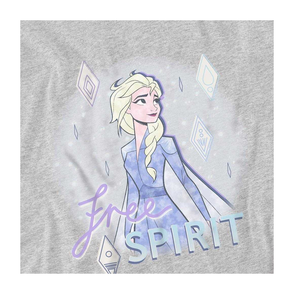 Athletic Heather - Side - Frozen Childrens-Kids Believe In Yourself Elsa Sweatshirt