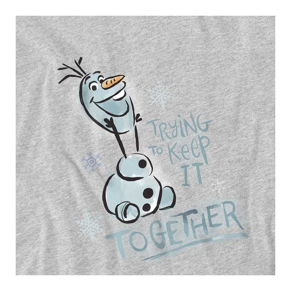 Athletic Heather - Side - Frozen Childrens-Kids Trying To Keep It Together Olaf Sweatshirt
