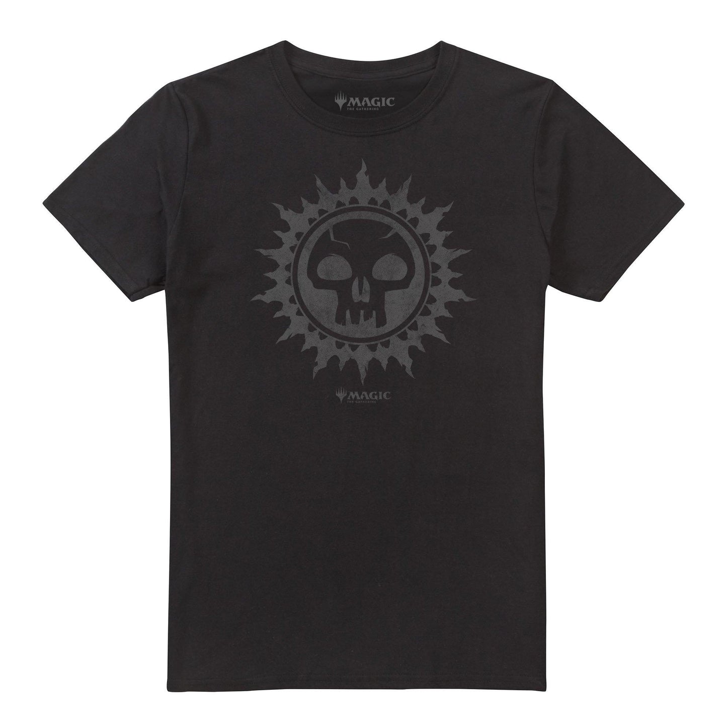 Black - Front - Magic The Gathering Mens Black Mana Skull T-Shirt