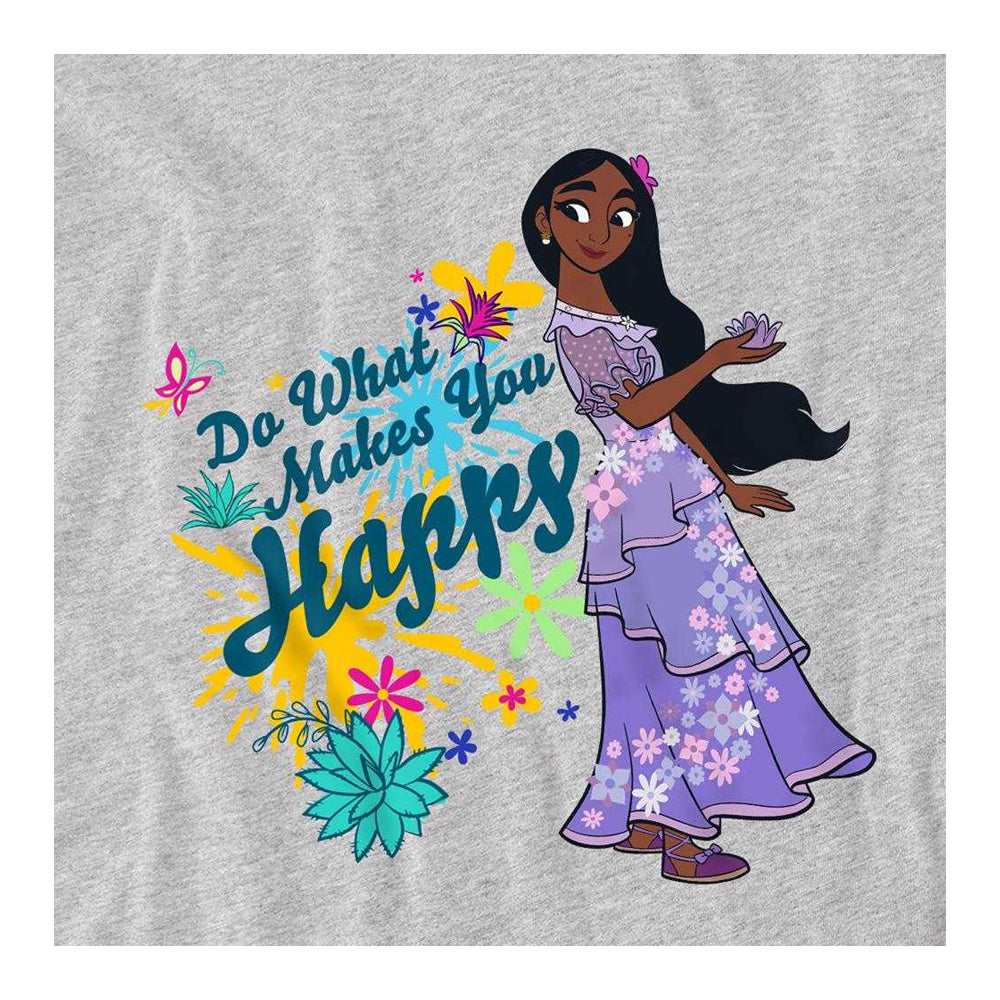 Athletic Heather - Side - Encanto Childrens-Kids Do What Makes You Happy Isabela Sweatshirt