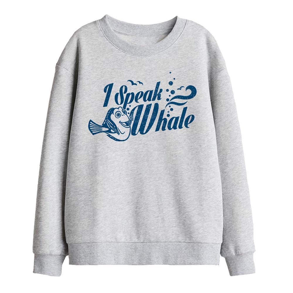 Athletic Heather - Front - Finding Nemo Childrens-Kids I Speak Whale Dory Sweatshirt