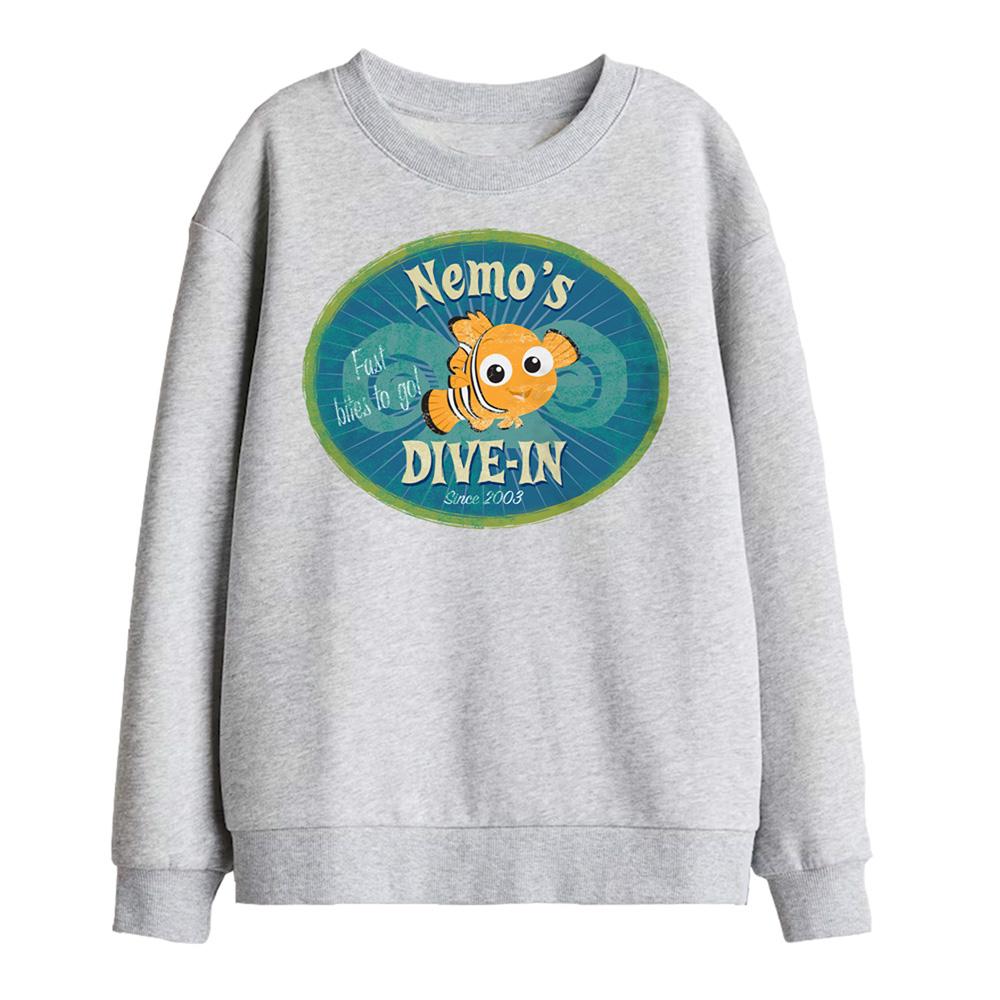 Athletic Heather - Front - Finding Nemo Childrens-Kids Nemo´s Dive In Sweatshirt