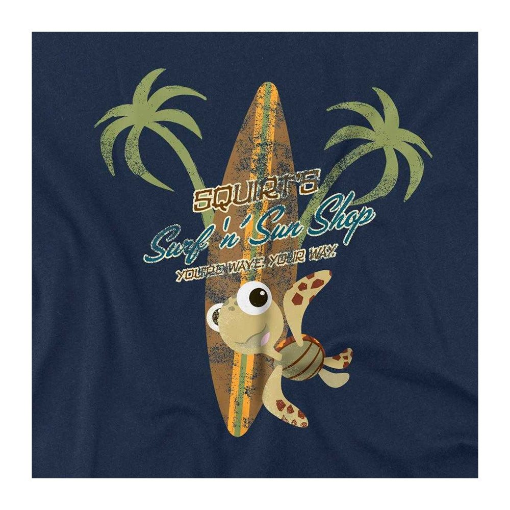 Navy - Side - Finding Nemo Childrens-Kids Surf N Sun Shop Sweatshirt