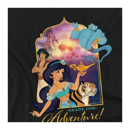 Black - Side - Aladdin Childrens-Kids Are Ready For Adventure Jasmine Abu Rajah Genie Sweatshirt