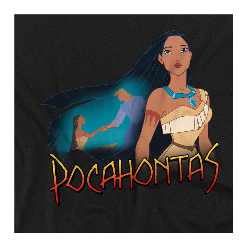 Black - Side - Pocahontas Childrens-Kids John Smith Canoe Sweatshirt