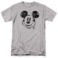 Sports Grey - Front - Disney Mens Mickey Mouse Face Distressed T-Shirt