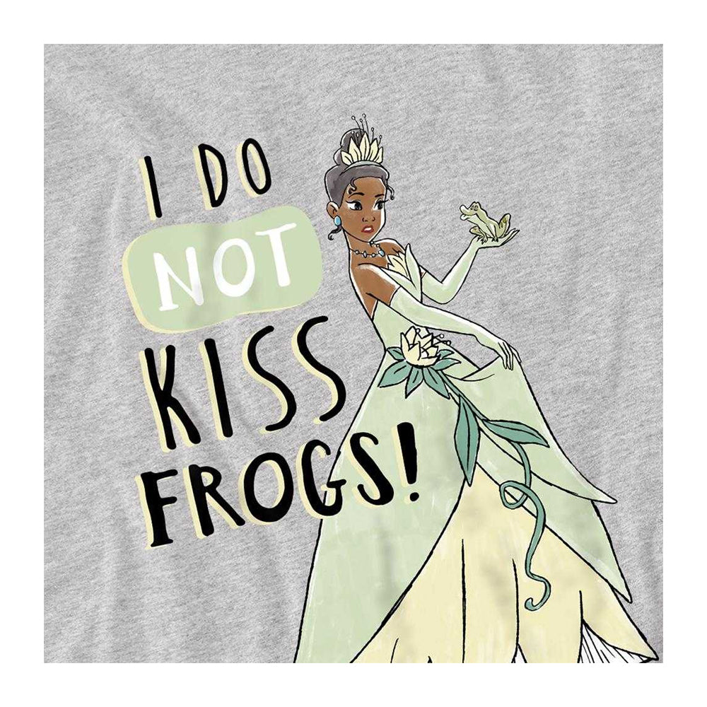 Athletic Heather - Side - The Princess and the Frog Childrens-Kids Does Not Kiss Frogs Tiana Sweatshirt